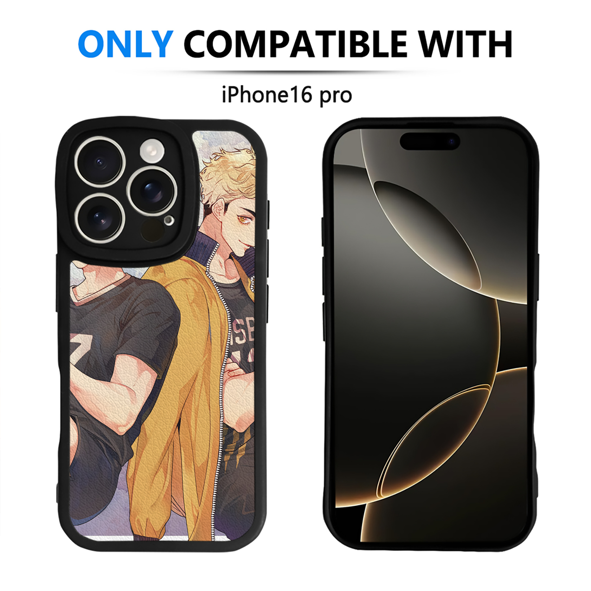 （画像用） ハイキュー!! Haikyu!! 【iPhone 16シリーズ対応】シリコンスマホケース（レザー調） 材質：シリコン